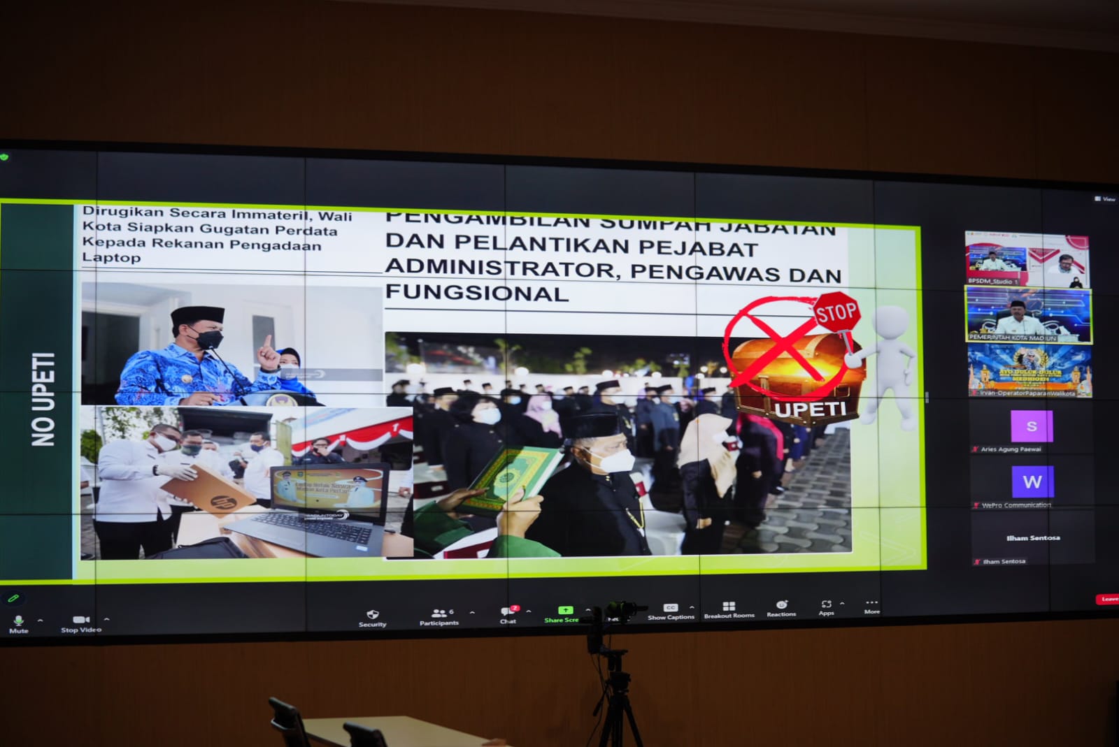 Narasumber BPSDM Jatim, Wali Kota Paparkan Program Pemkot Madiun Menghadapi Era BANI