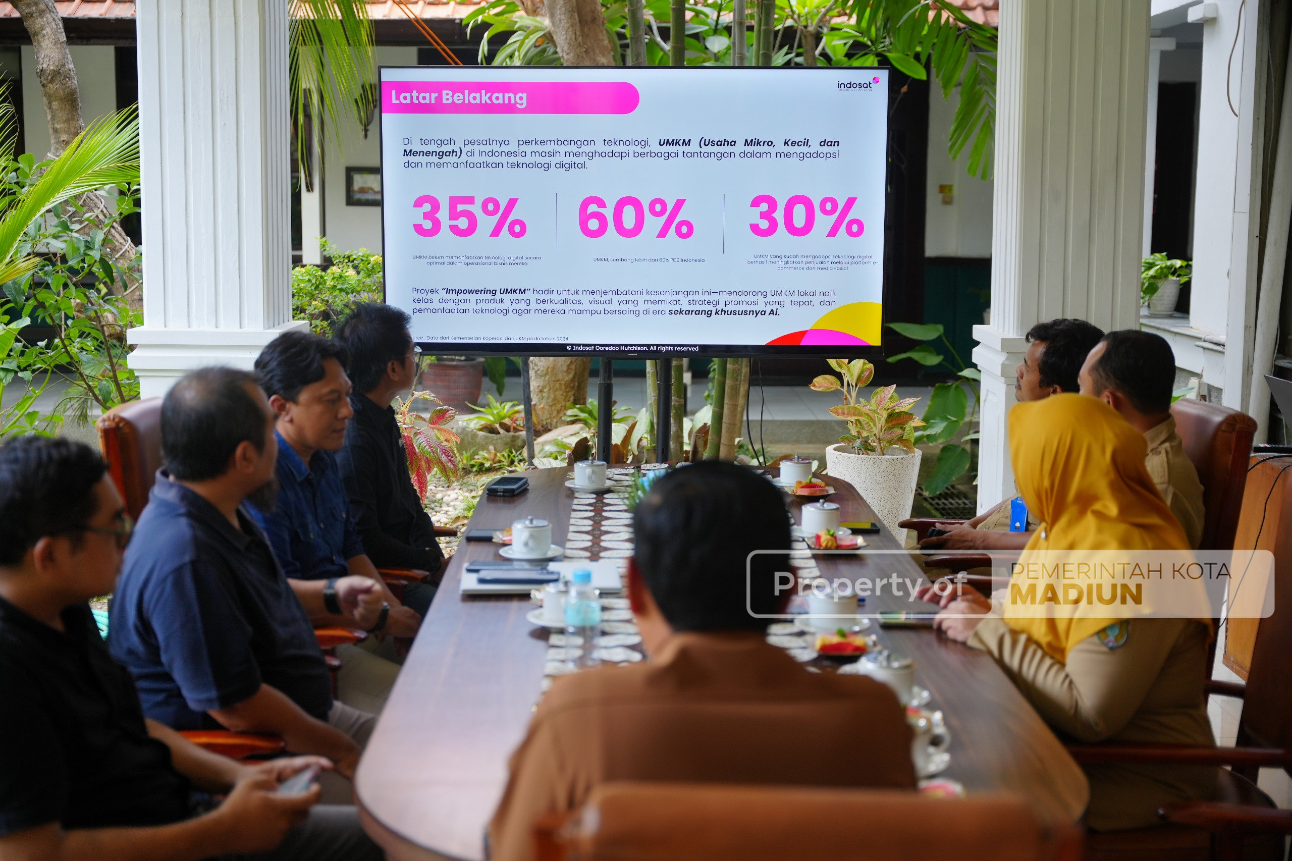 Audiensi dengan PT. Indosat, Wawali Dorong Pemberdayaan UMKM Berkelanjutan