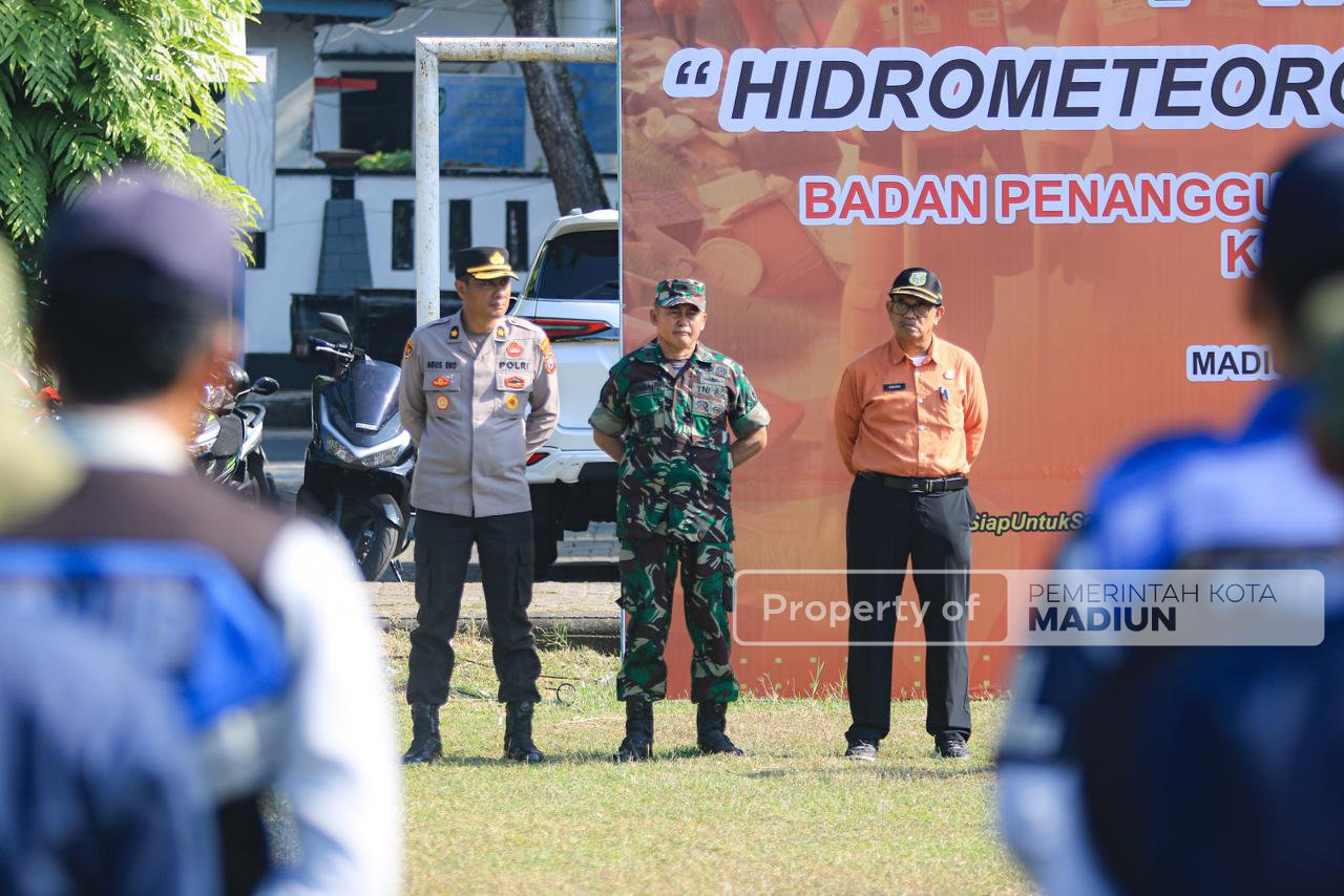 Apel Kesiapsiagaan Bencana, Pemkot Madiun Tegaskan Sinergi Hadapi Risiko Hidrometeorologi