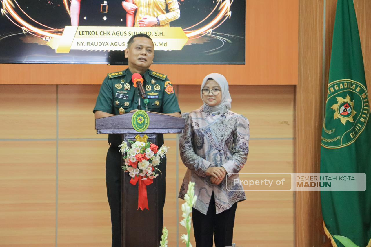 Sertijab Kepala Pengadilan Militer III-13 Madiun, Letkol CHK Ahmad Efendi Digantikan Letkol CHK Agus Sulistio