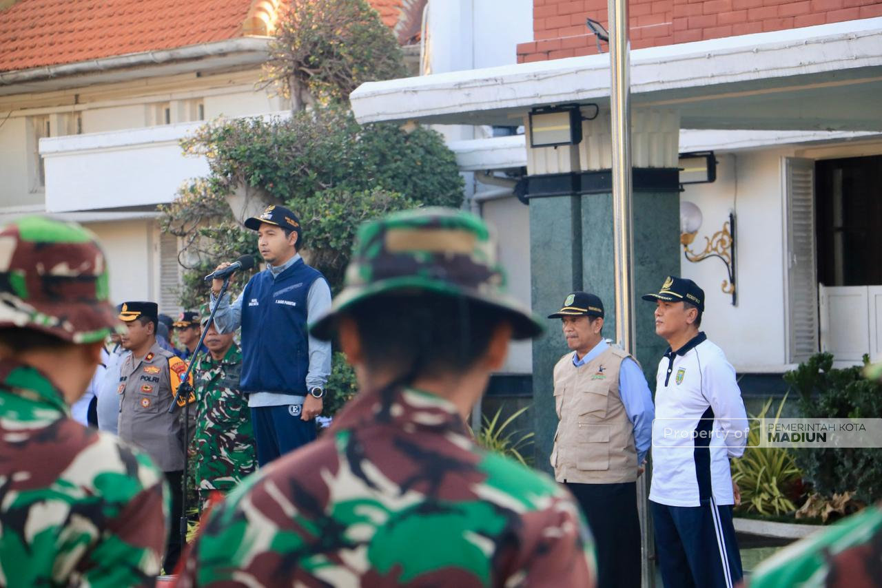 Pimpin Apel Kerja Bhakti 3 Pilar, Plt Wali Kota Madiun Harap Kota Bersih Sambut Lebaran