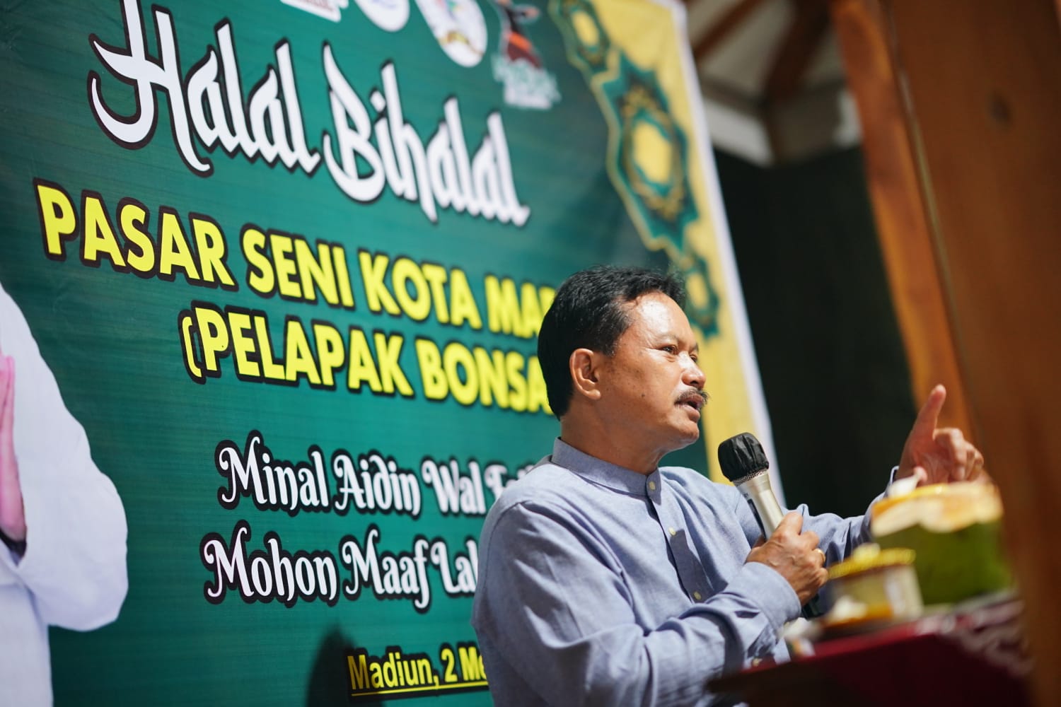 Hadiri Halal Bihalal Pasar Seni Tawangrejo, Wali Kota Imbau Pedagang Jaga Kerukunan