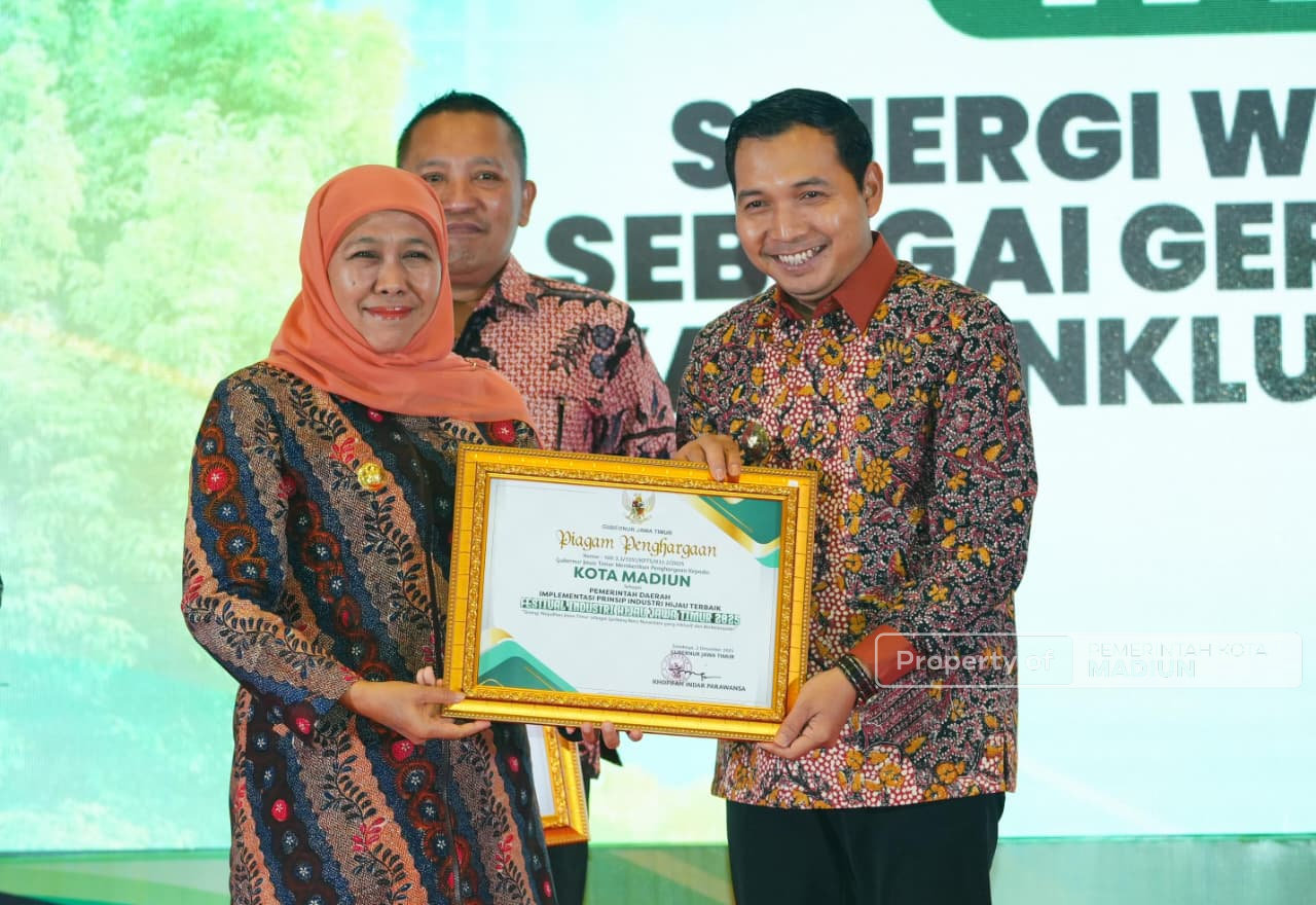 Bukti Komitmen Industri Berkelanjutan, Kota Madiun Terima Penghargaan Industri Hijau Terbaik Jatim 2025