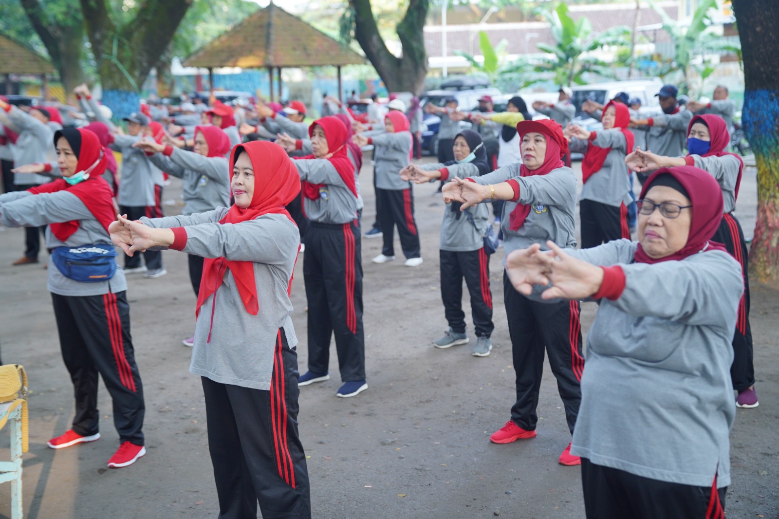 Gelar Senam Lansia, Wali Kota Sosialisasikan Program Laptop Gratis
