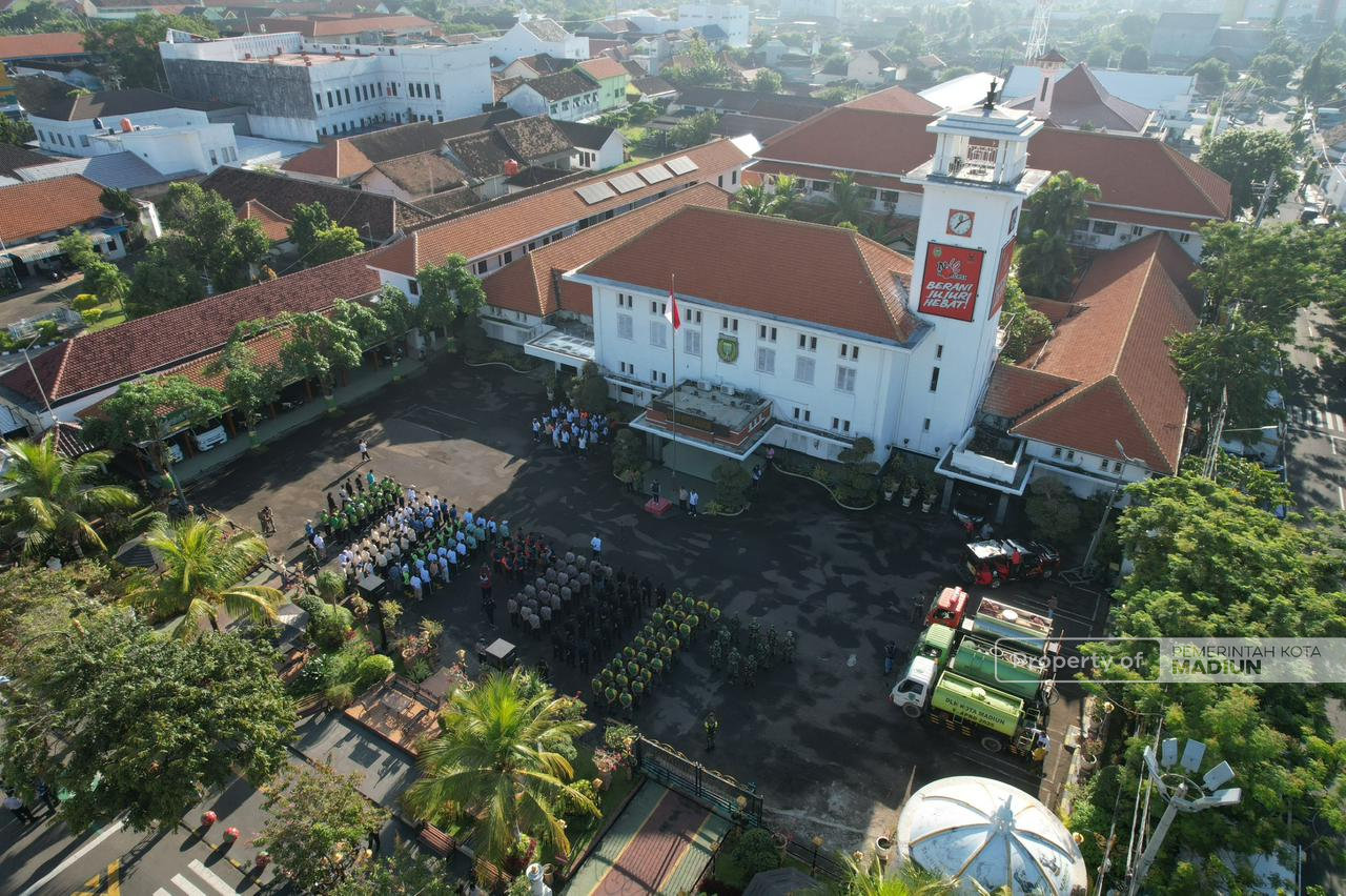 Pimpin Apel Kerja Bhakti 3 Pilar, Plt Wali Kota Madiun Harap Kota Bersih Sambut Lebaran