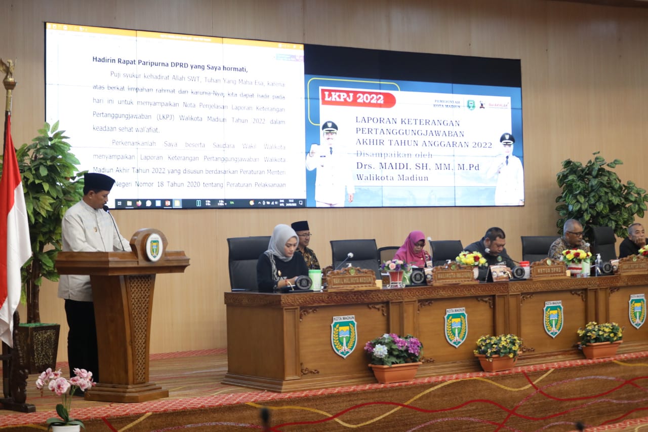Paripurna LKPj Wali Kota TA 2022, Penyerapan APBD Capai 88 Persen Lebih